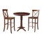 International Concepts Round 36 in Rd Pedestals Bar Height Table, 2 Bar Height Stools, Espresso, 36 in W, 36 in L, Wood K581-36RT-27-S6133-2 - alternate 2